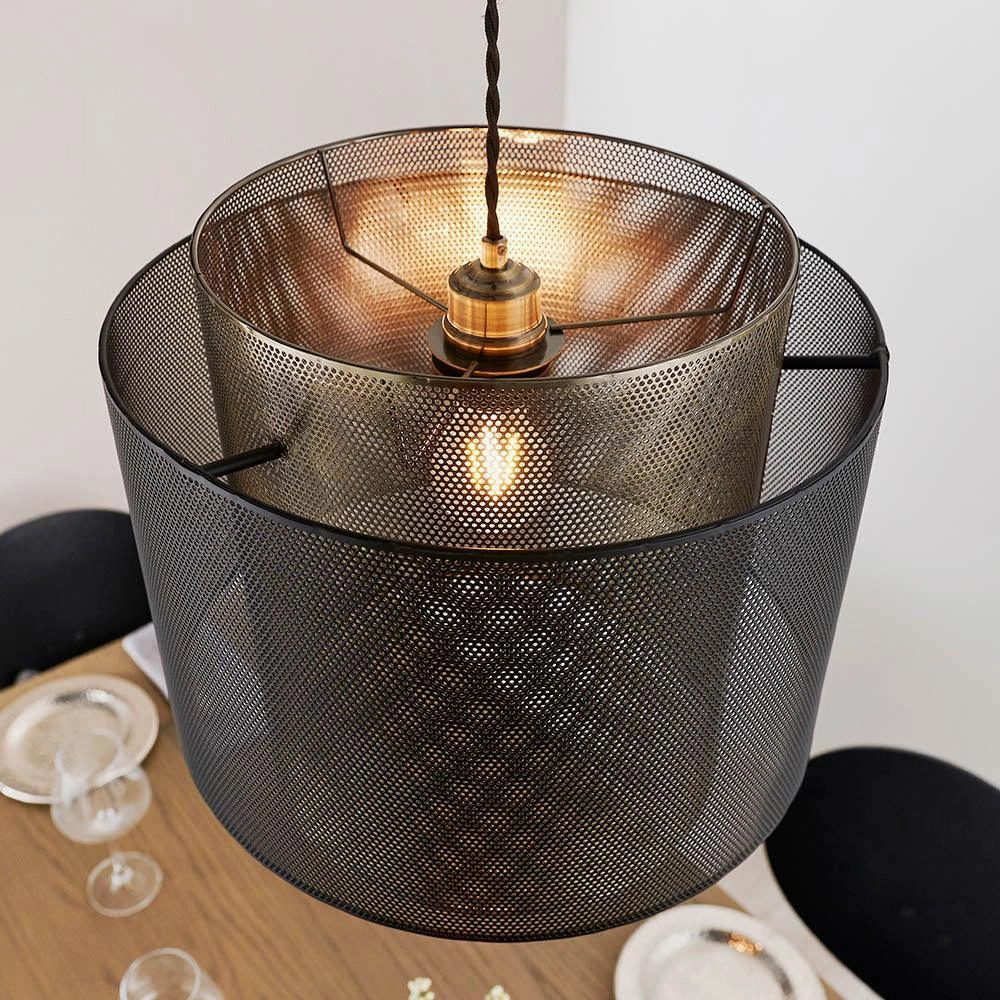 Endon Plexus 1 Brass Finish Light Pendant - Small