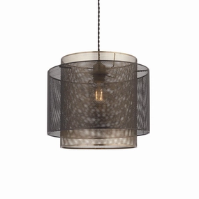 Endon Plexus 1 Brass Finish Light Pendant - Small decorative indoor light