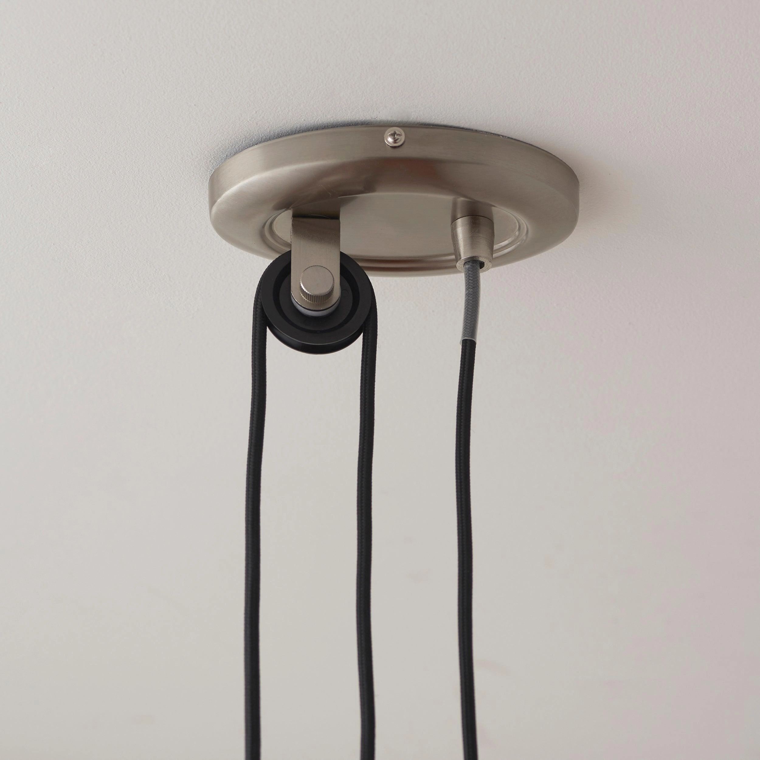 Endon Polka Satin Nickel Finish Pendant Ceiling Light