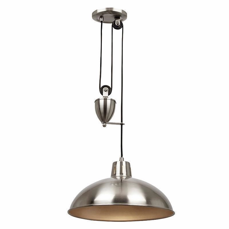 Endon Polka Satin Nickel Finish Pendant Ceiling Light white ceiling lamp