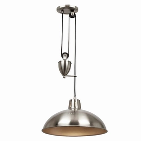 Endon Polka Satin Nickel Finish Pendant Ceiling Light sleek LED ceiling lamp