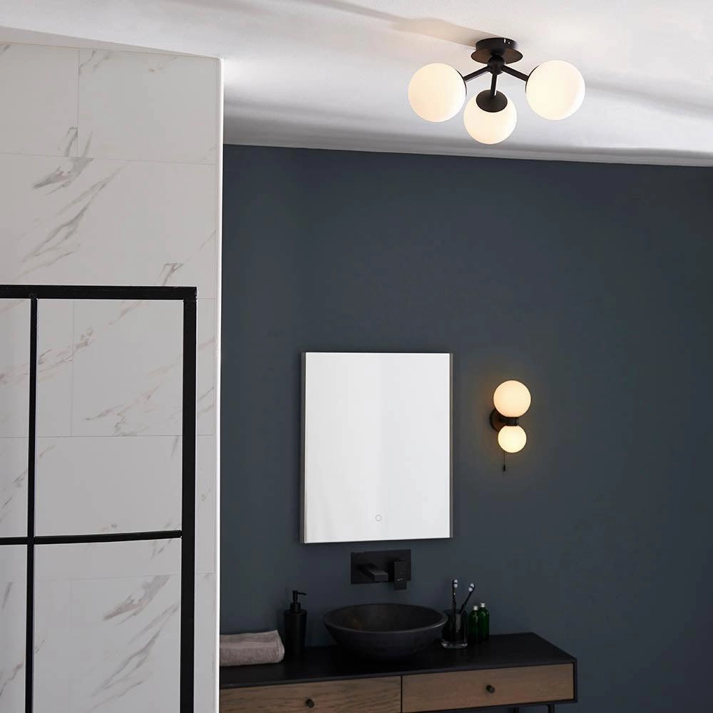 Endon Pulsa Matt Black Wall Light