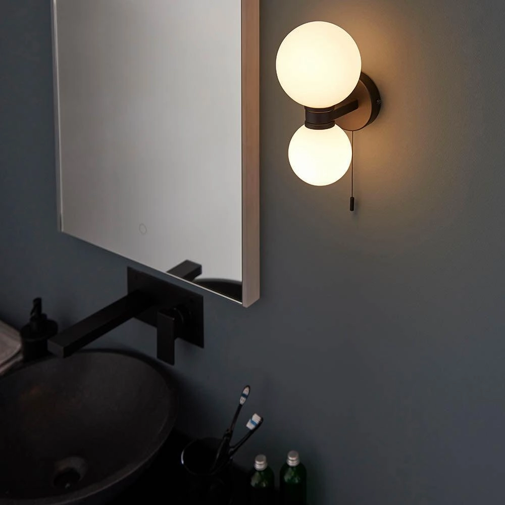 Endon Pulsa Matt Black Wall Light