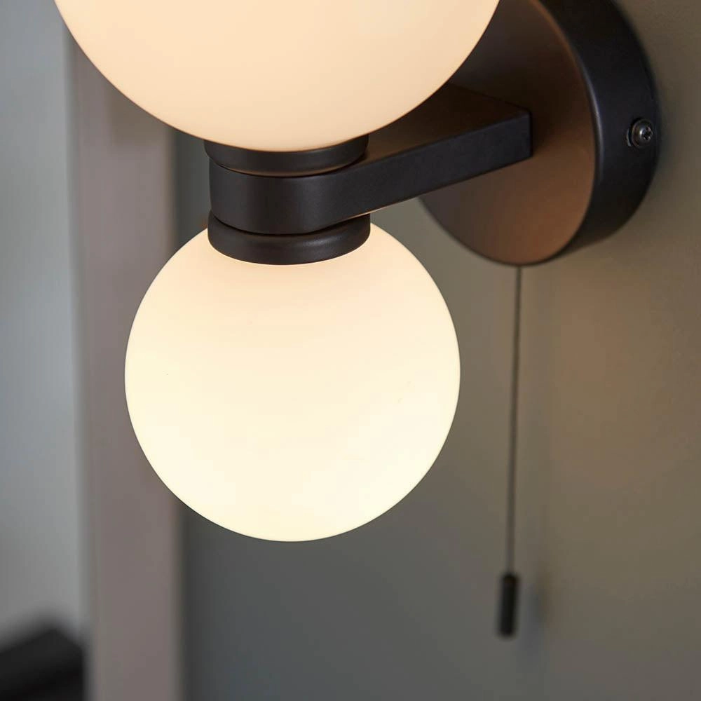 Endon Pulsa Matt Black Wall Light