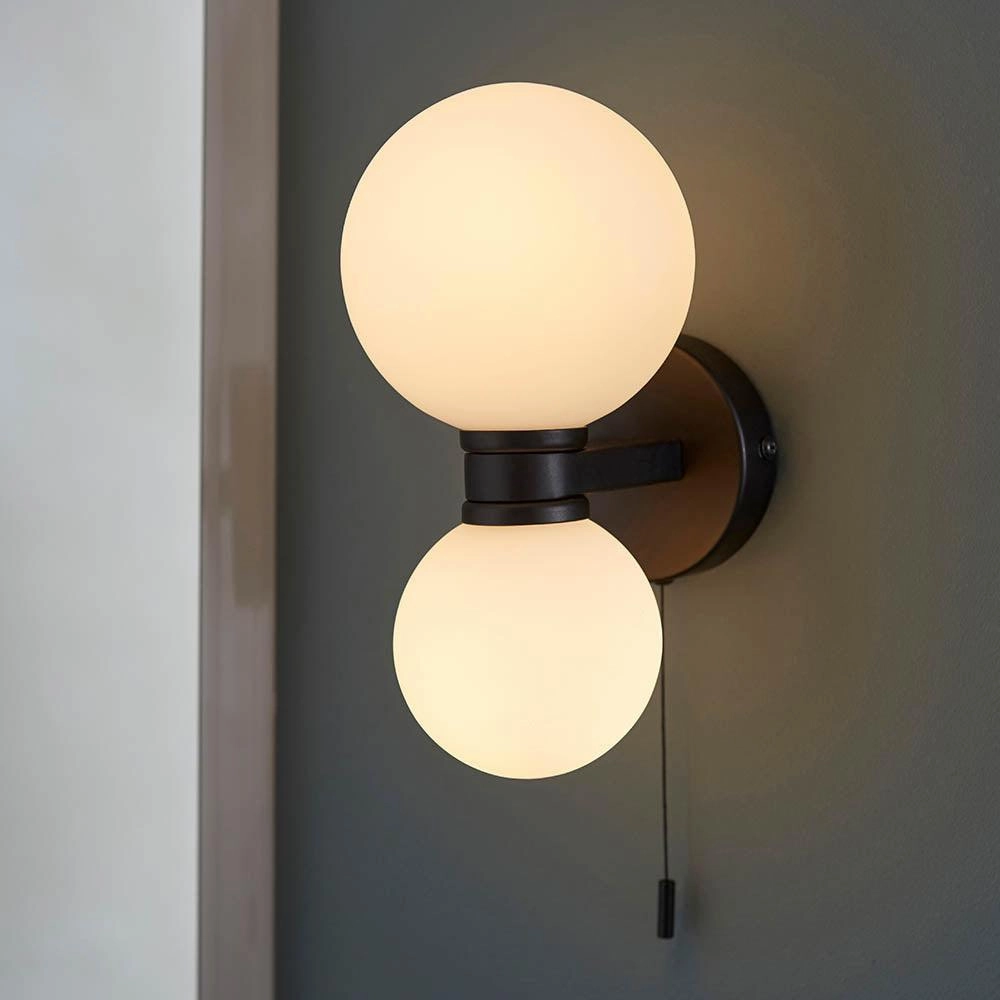 Endon Pulsa Matt Black Wall Light