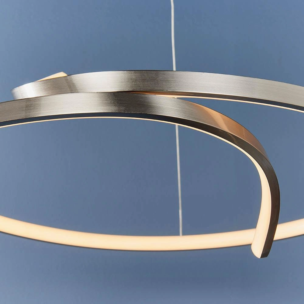 Endon Rafe 1 Light Nickel Ceiling Pendant