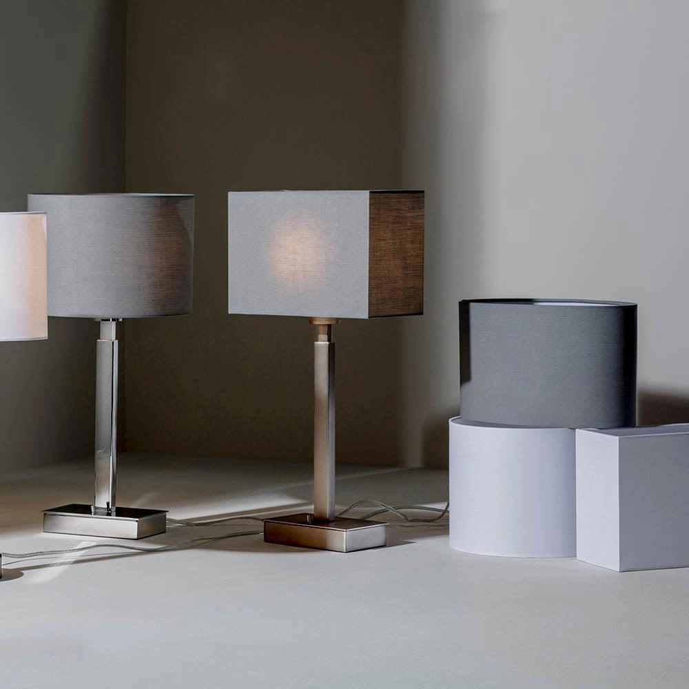Endon Rectangular 1 Light Lamp Shade Cool Grey 10.5 inch