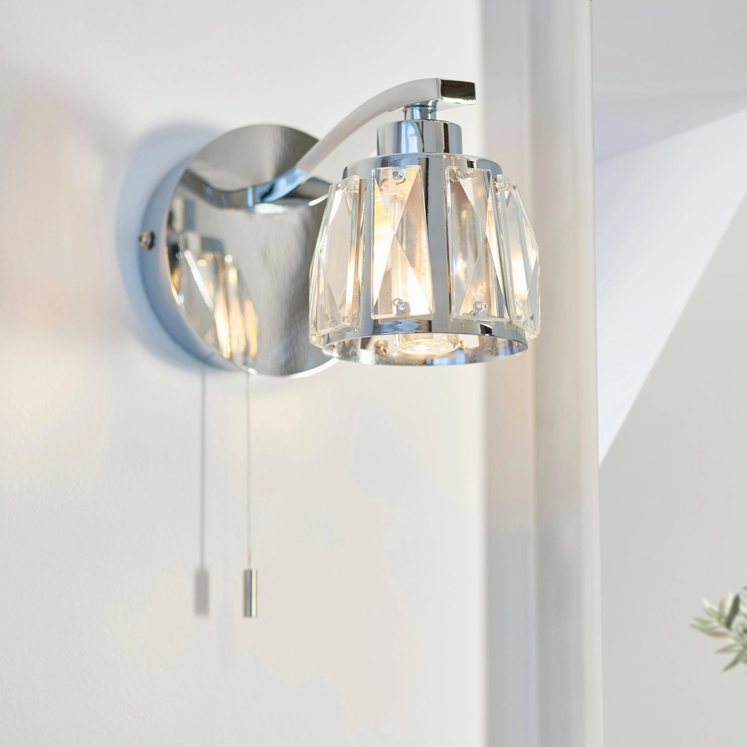 Endon Ria Chrome Finish Bathroom Wall Light