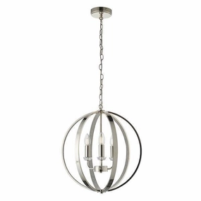 Endon Ritz 3 Light Nickel Ceiling Pendant ambient ceiling fixture