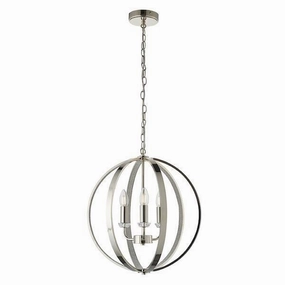 Endon Ritz 3 Light Nickel Ceiling Pendant soft glow ceiling light