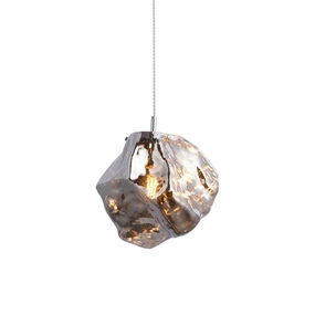 Endon Rock 1 Light Metallic Chrome Glass Ceiling Pendant white ceiling lamp