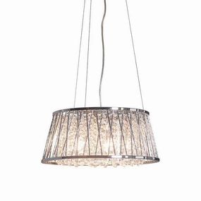 Endon Sophia 5 Light Chrome & Crystal Ceiling Pendant soft glow ceiling light