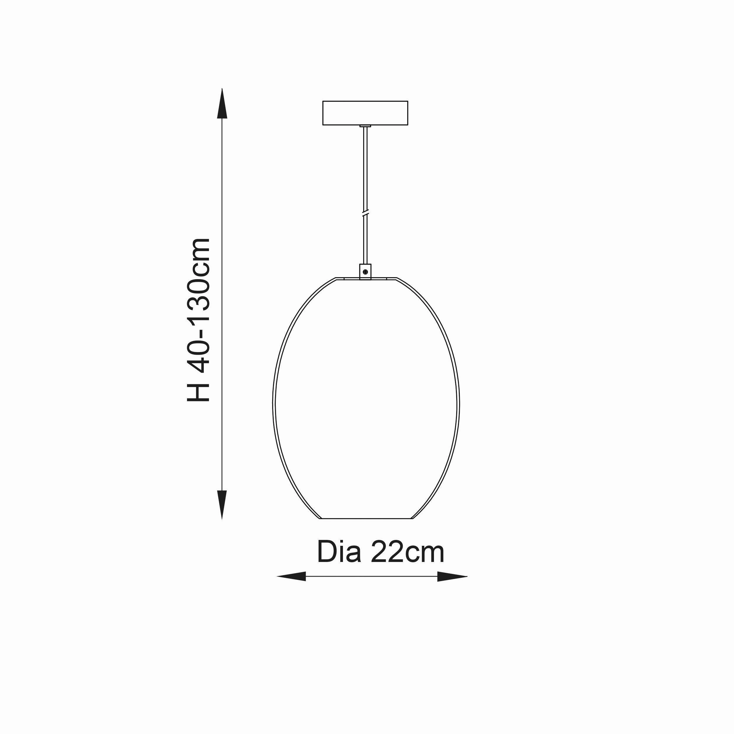 Endon Stellar 1 Light Holographic Glass & Chrome Pendant