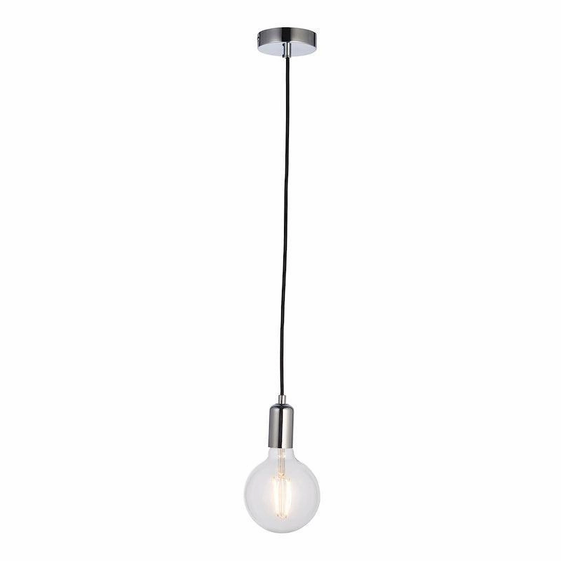 Endon Studio 1 Light Chrome Ceiling Pendant Light