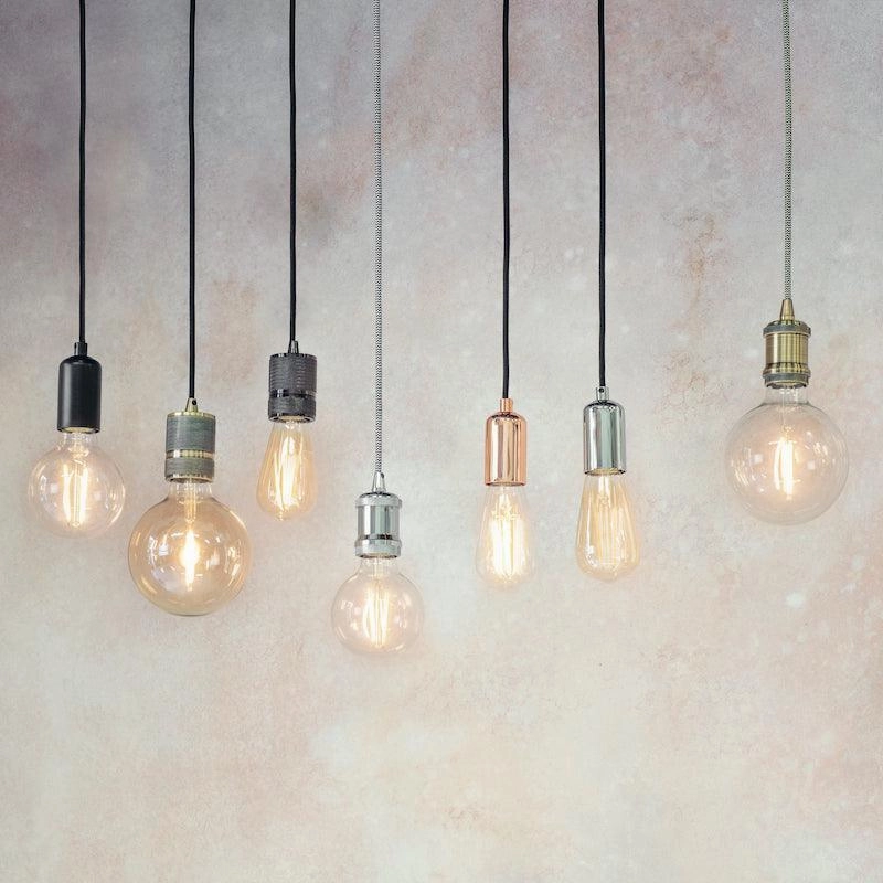 Endon Studio 1 Light Chrome Ceiling Pendant Light