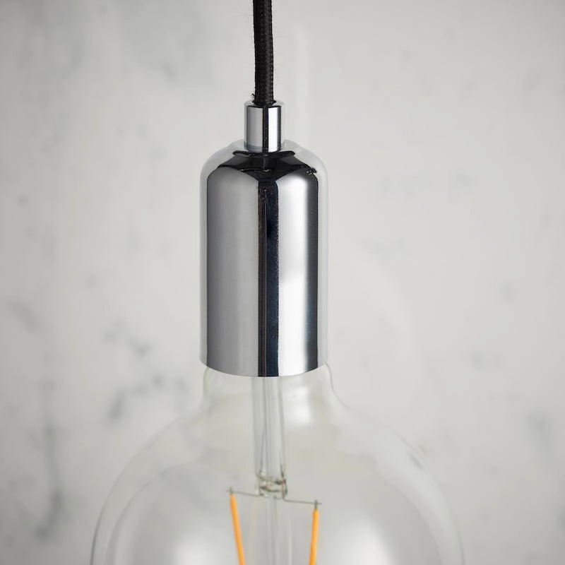 Endon Studio 1 Light Chrome Ceiling Pendant Light