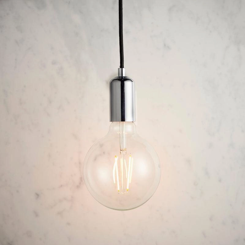 Endon Studio 1 Light Chrome Ceiling Pendant Light