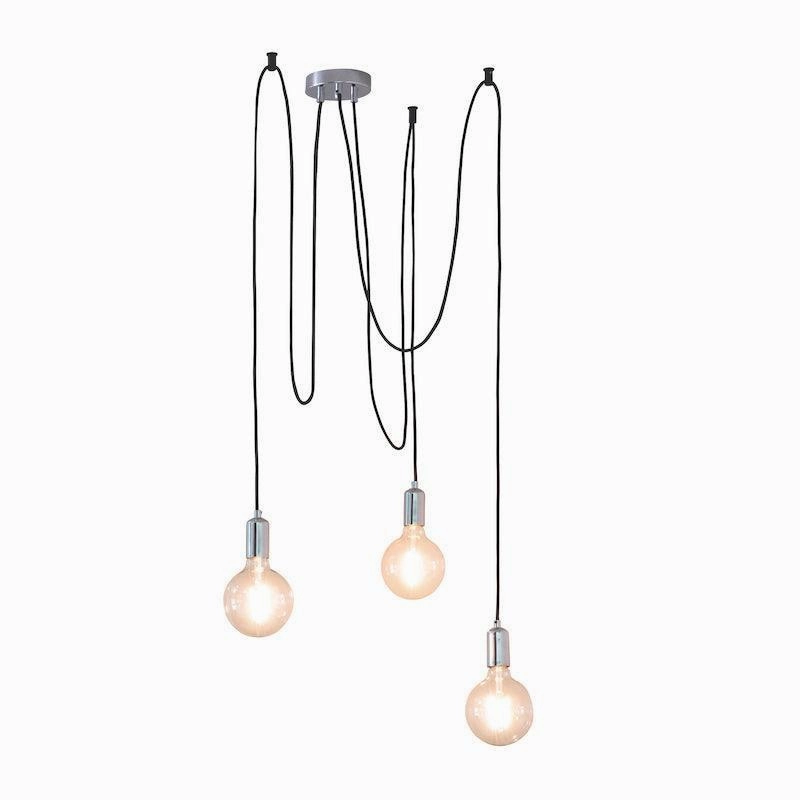 Endon Studio 3 Light Chrome Ceiling Pendant Light