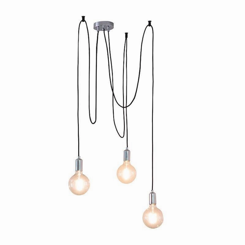 Endon Studio 3 Light Chrome Ceiling Pendant Light sleek LED ceiling lamp