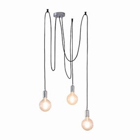 Endon Studio 3 Light Chrome Ceiling Pendant Light sleek LED ceiling lamp