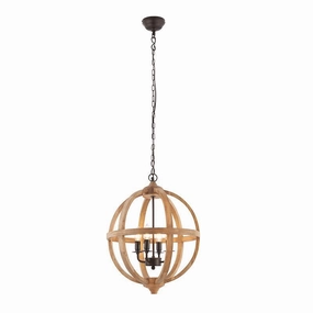 Endon Toba 4 Light Wood Ceiling Pendant Light white ceiling lamp