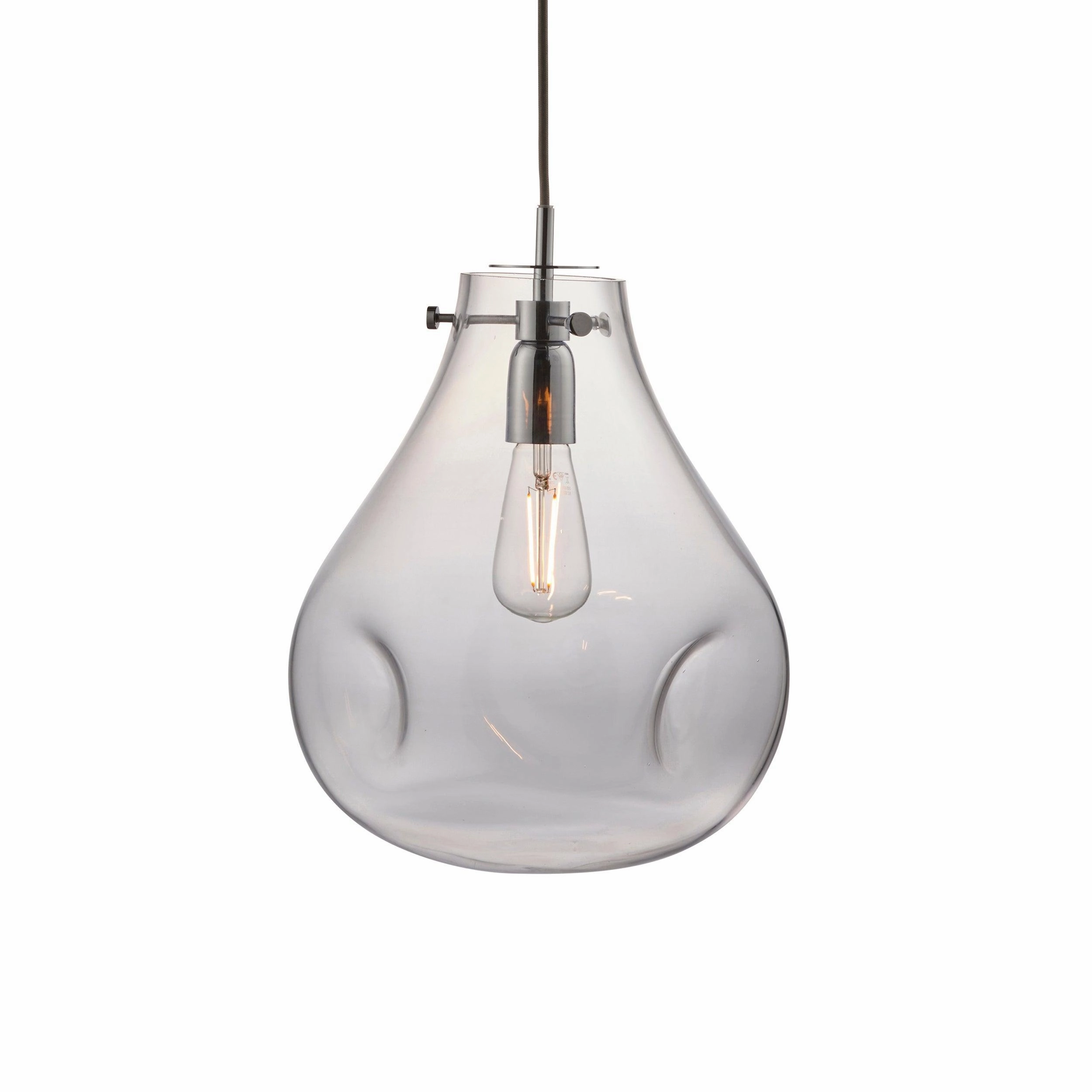 Endon Utopia 1 Light Clear Glass Ceiling Pendant