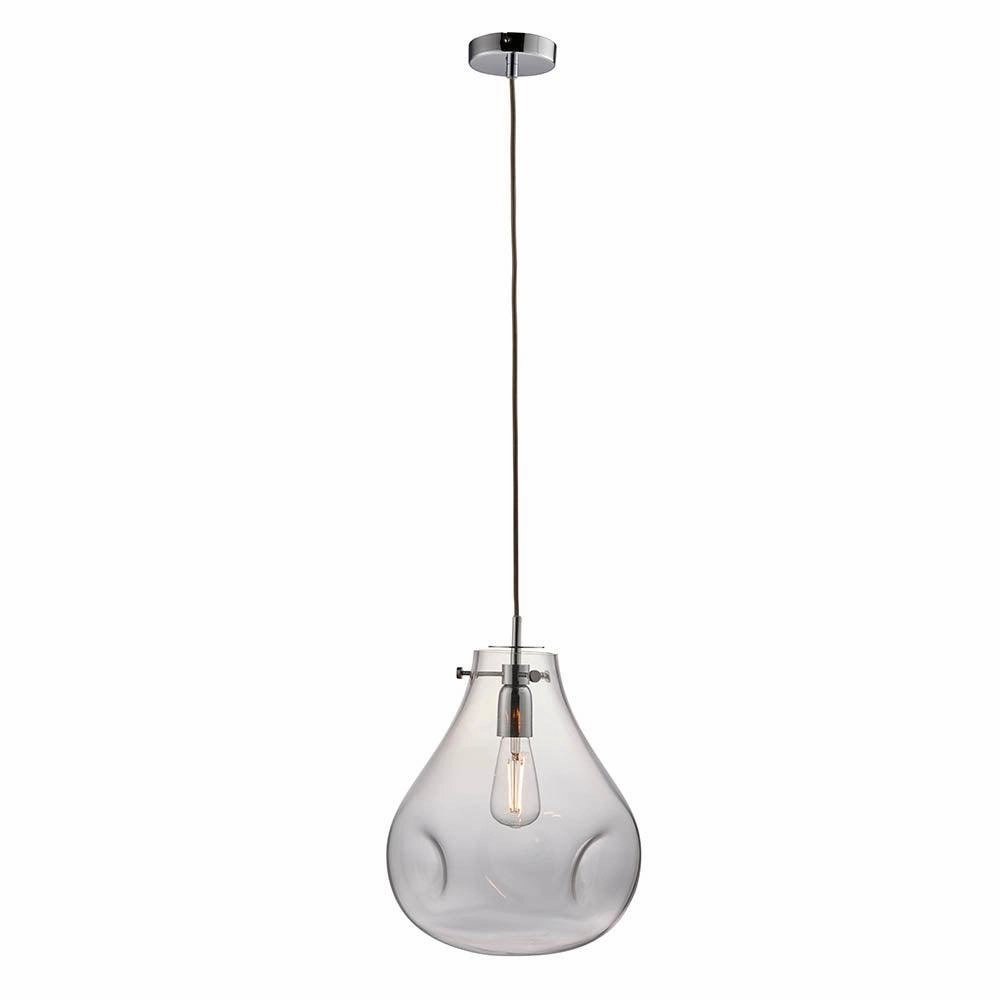 Endon Utopia 1 Light Clear Glass Ceiling Pendant soft glow ceiling light