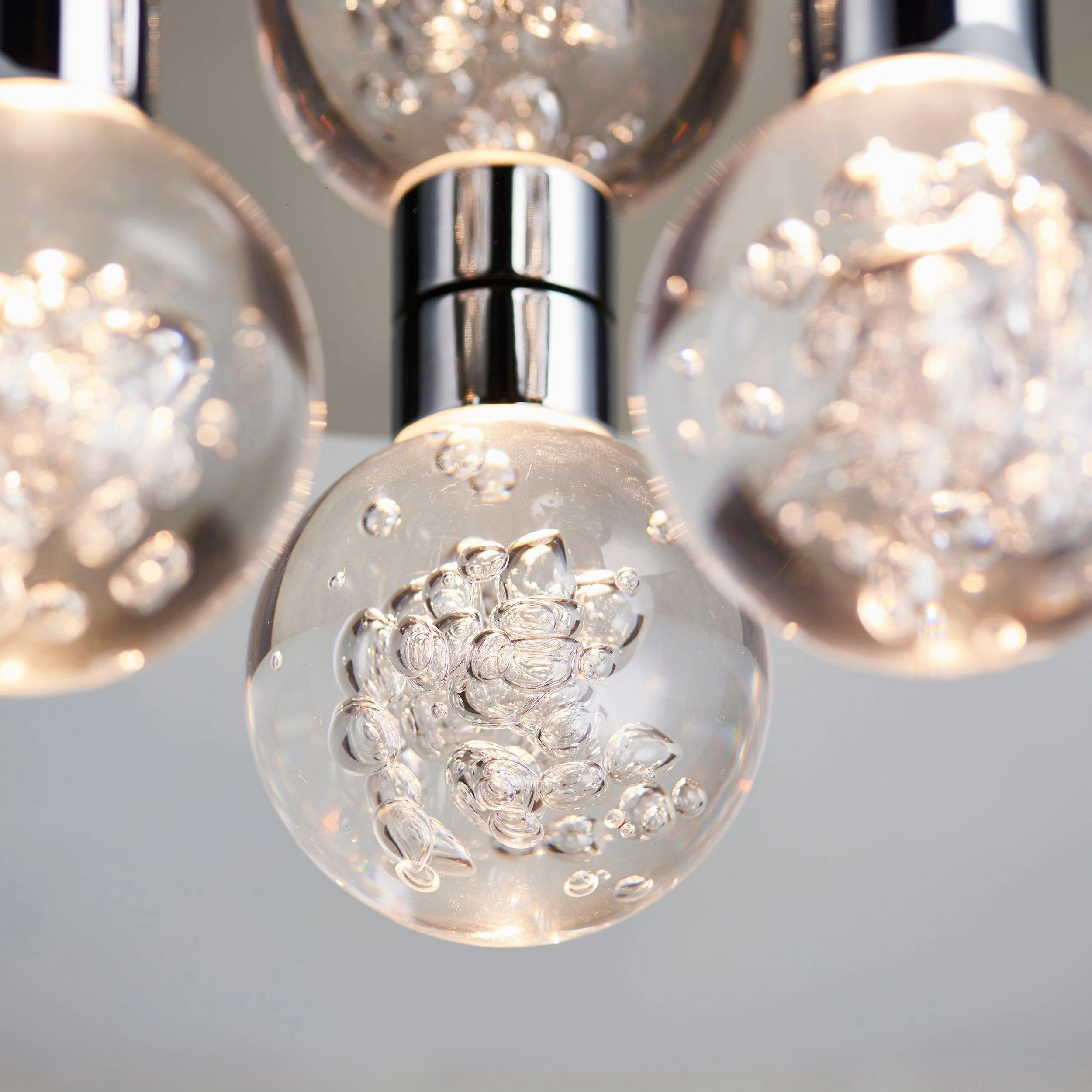 Endon Versa 3 Light Chrome LED Flush Ceiling Light