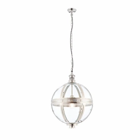 Endon Vienna 1 Light Nickel Medium Ceiling Pendant Light ambient ceiling fixture