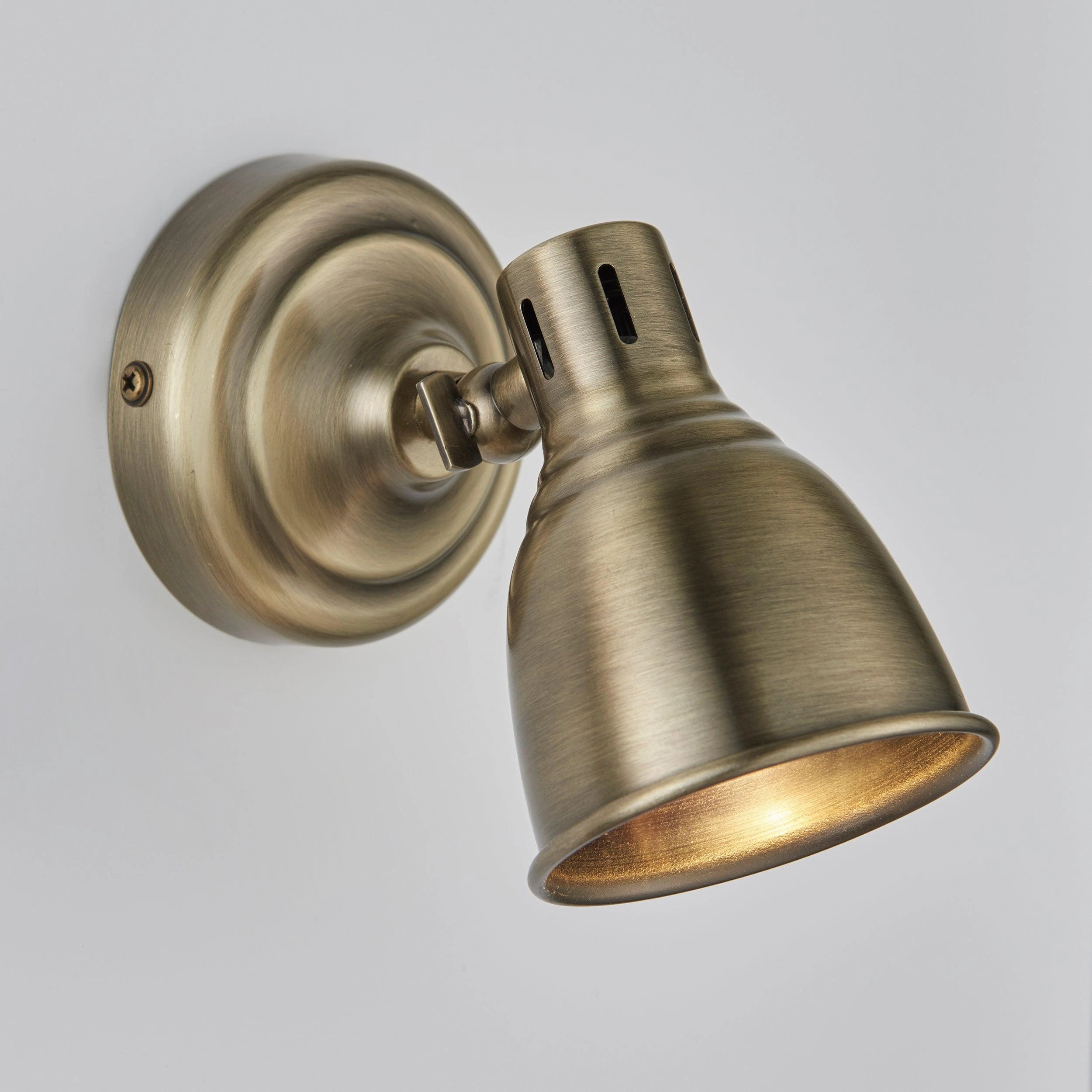 Endon Westbury 1 Light Brass Spotlight