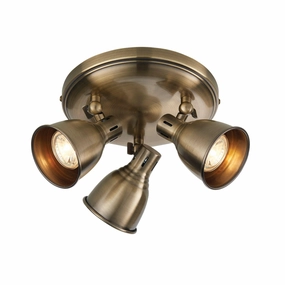 Endon Westbury 3 Light Antique Brass Spot Light tall arc lamp for living room