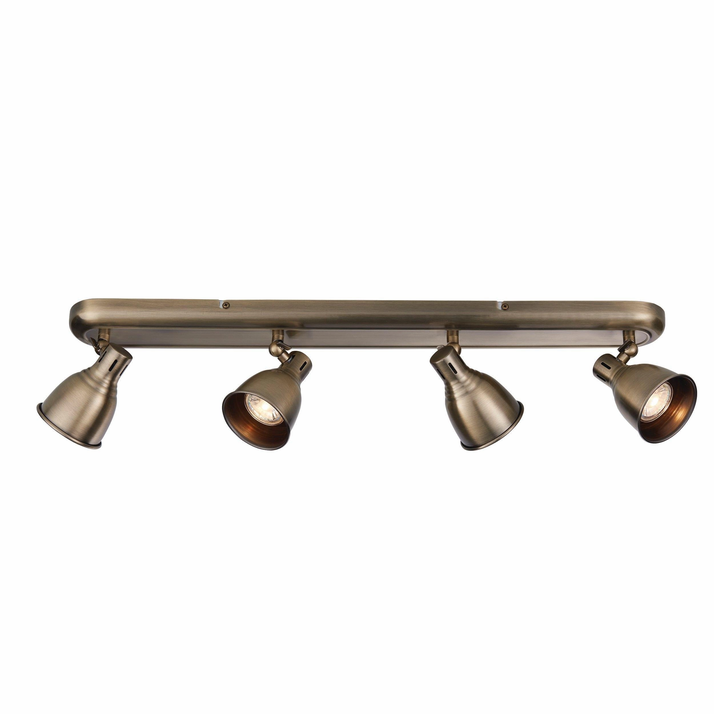 Endon Westbury Antique Brass Finish 4 Light Spot Light