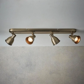 Endon Westbury Antique Brass Finish 4 Light Spot Light tall arc lamp for living room