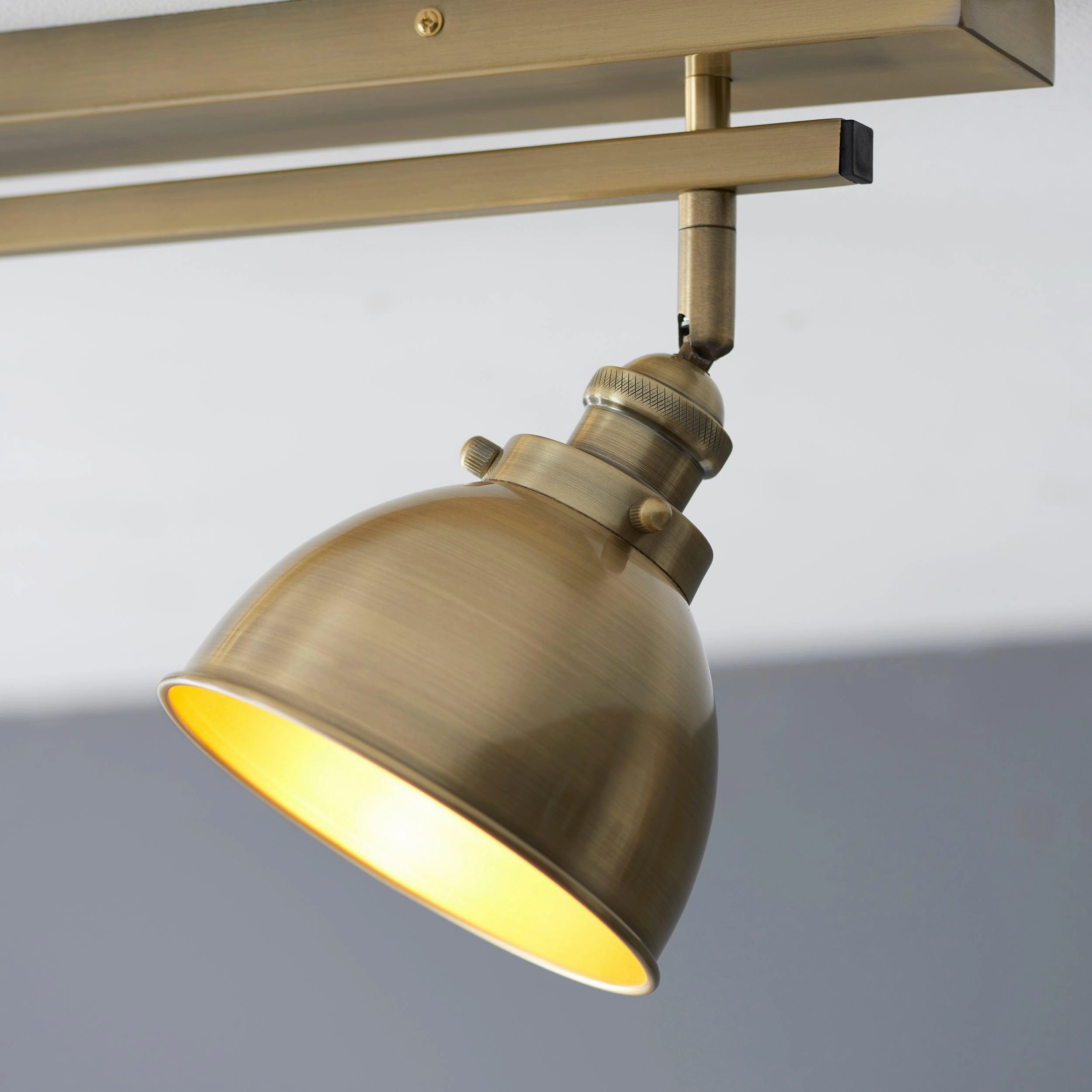 Endon Wyatt 3 Light Brass Industrial Spot Light