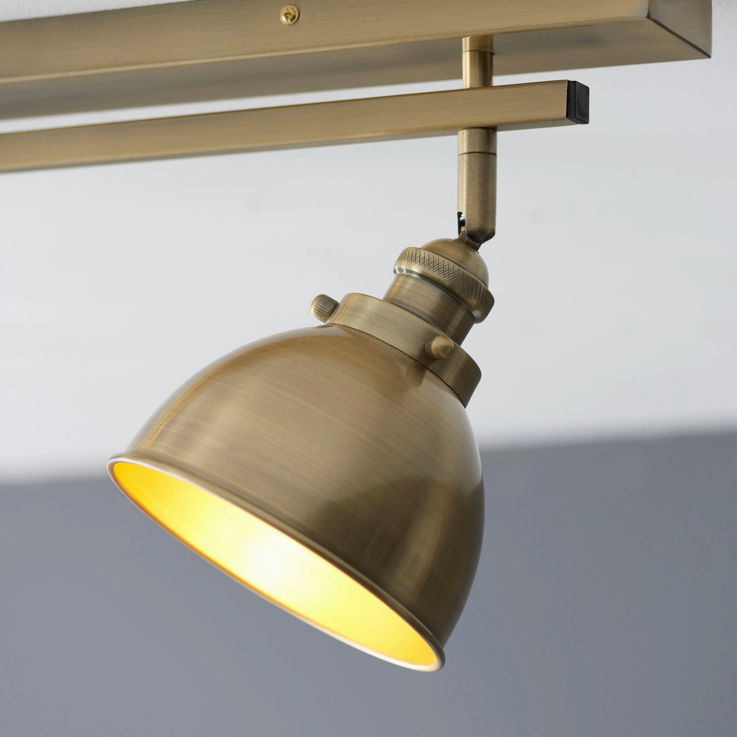 Endon Wyatt 3 Light Brass Industrial Spot Light