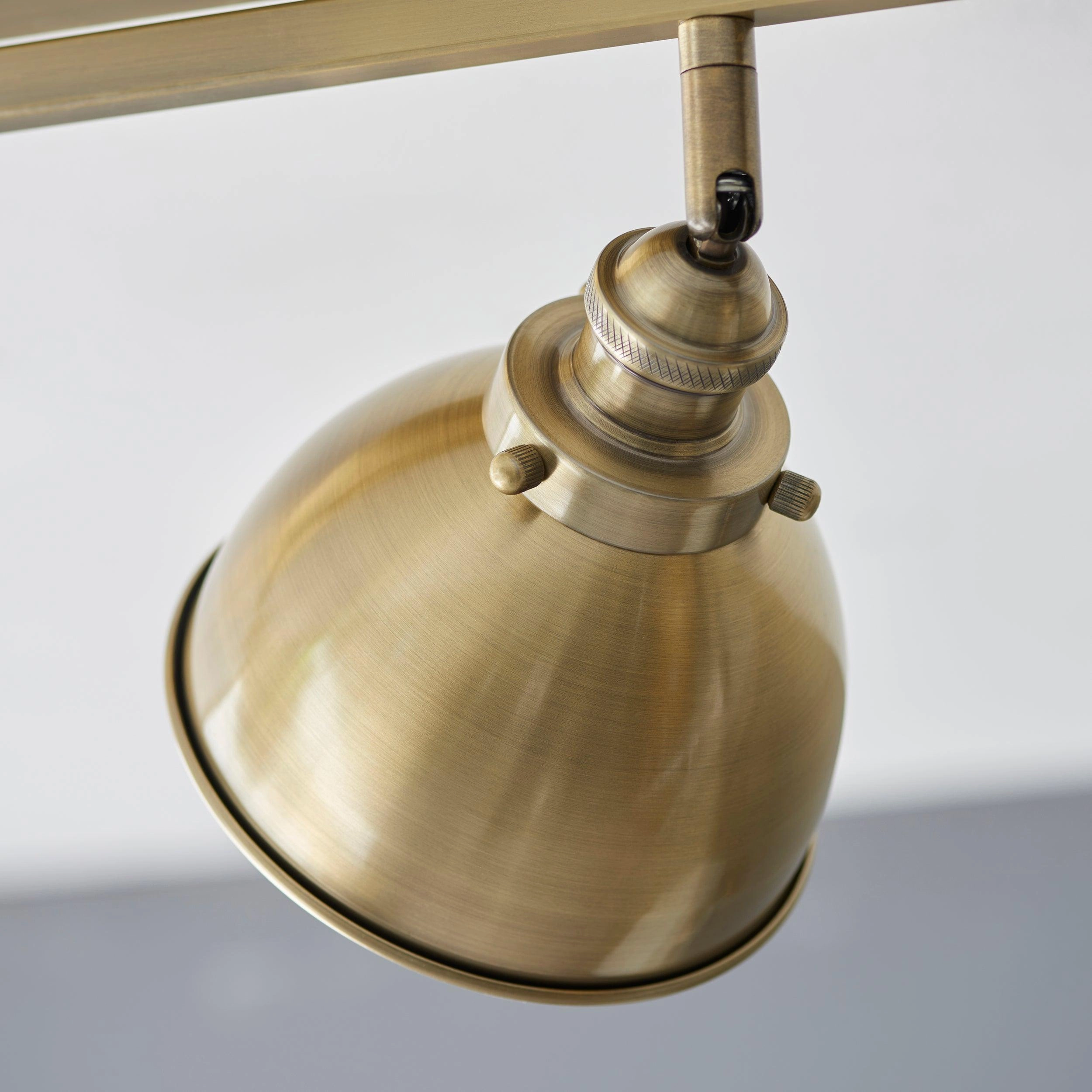Endon Wyatt 3 Light Brass Industrial Spot Light