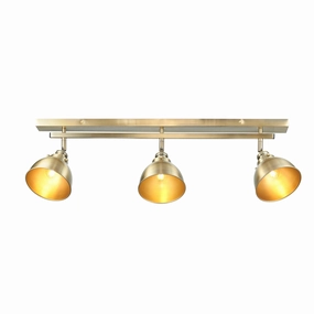 Endon Wyatt 3 Light Brass Industrial Spot Light tall arc lamp for living room
