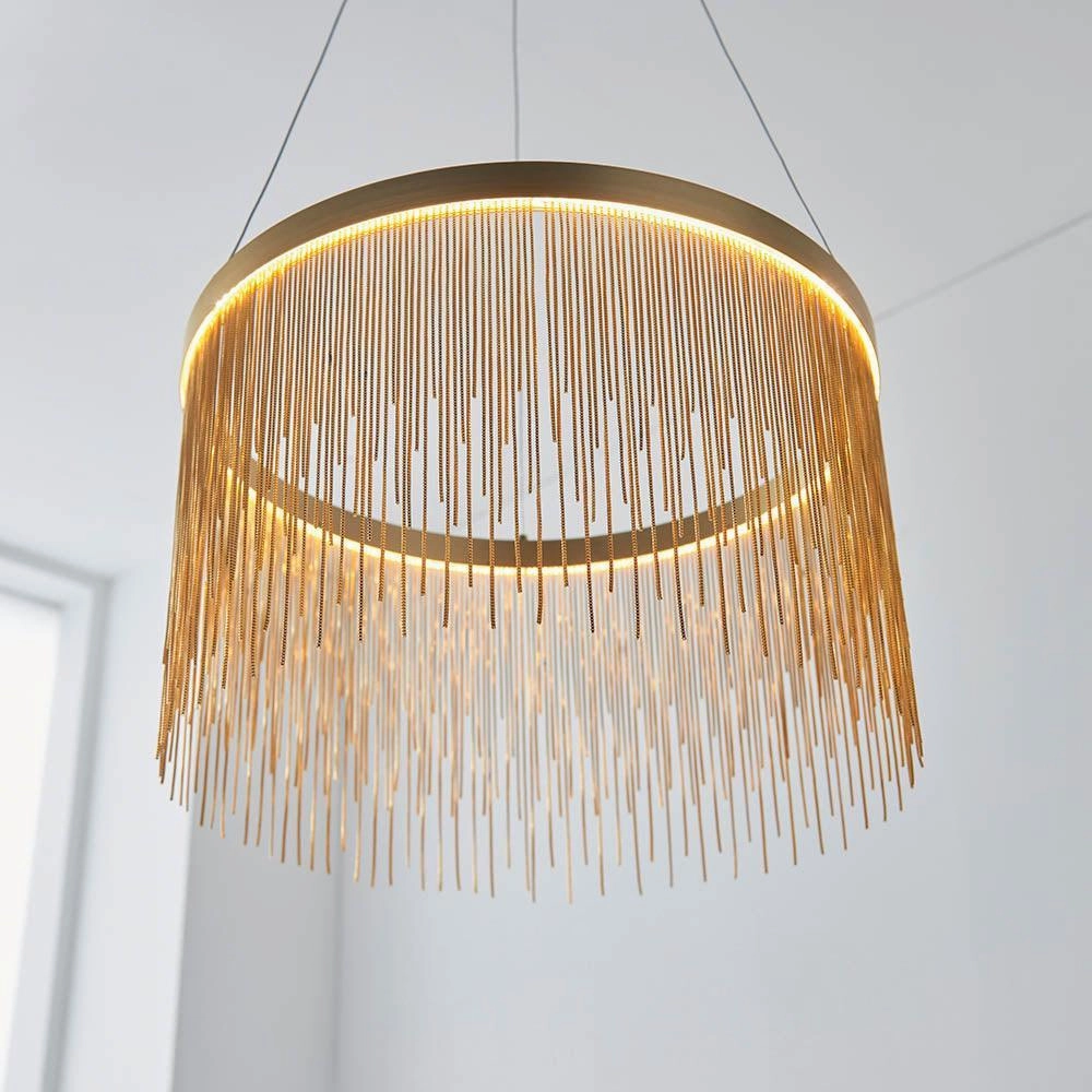 Endon Zelma 1 Light Brass Finish Ceiling Pendant