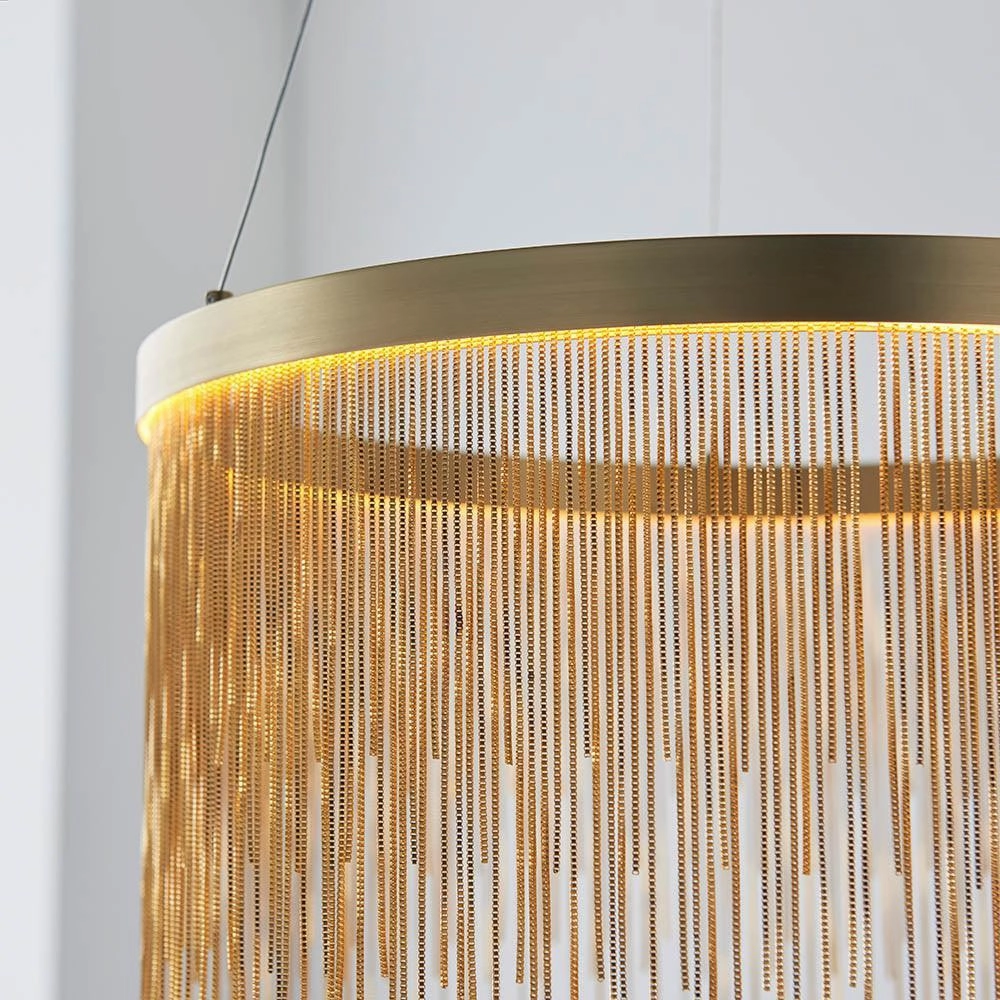 Endon Zelma 1 Light Brass Finish Ceiling Pendant
