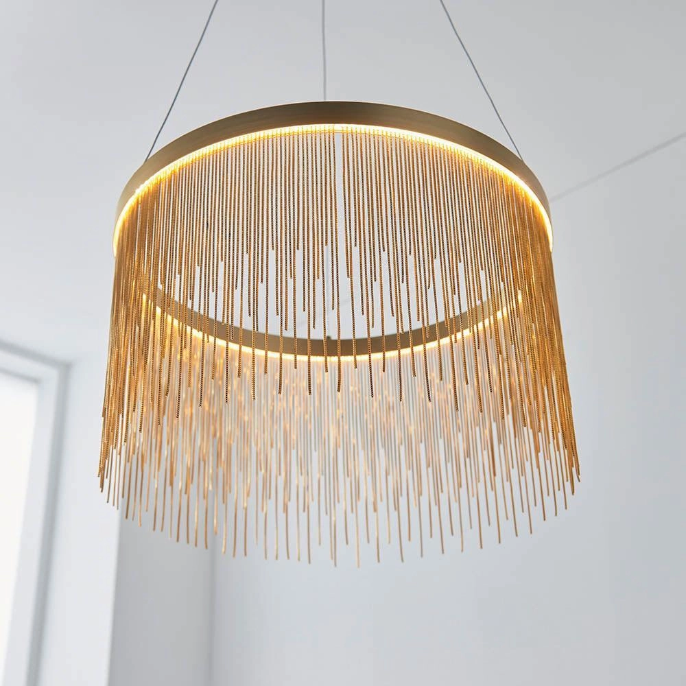 Endon Zelma 1 Light Brass Finish Ceiling Pendant