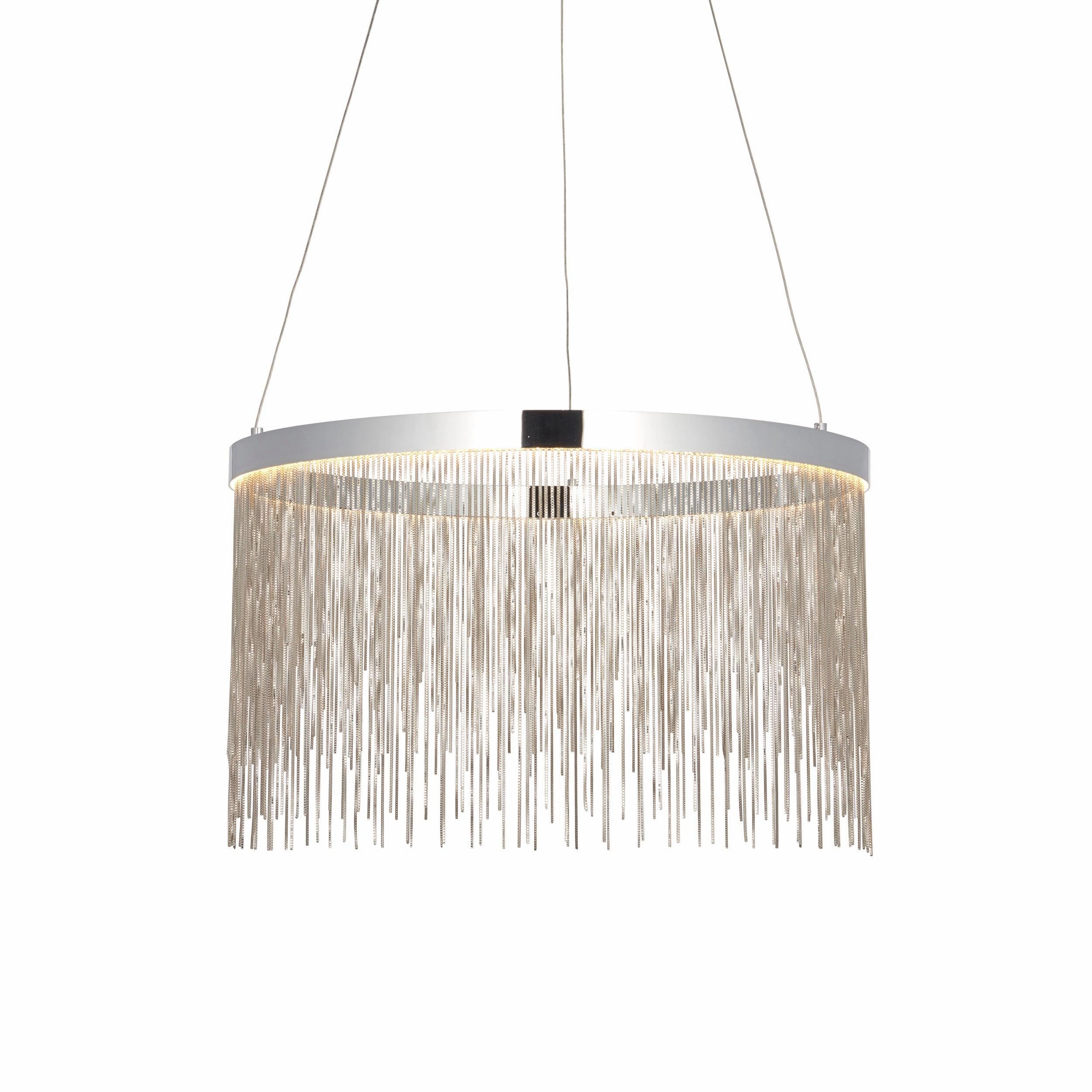 Endon Zelma CCT 1 Light Polished Chrome Ceiling Pendant soft glow ceiling light