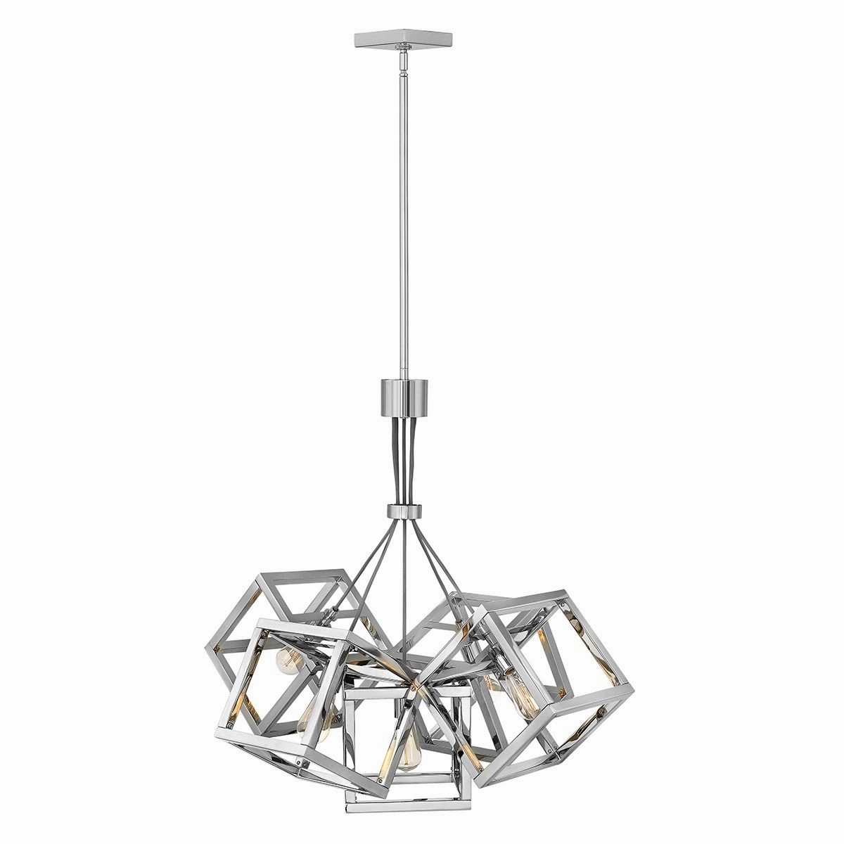 Ensemble 5 Light Polished Nickel Ceiling Pendant Light flush mount ceiling fixture