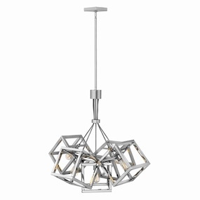 Ensemble 5 Light Polished Nickel Ceiling Pendant Light flush mount ceiling fixture