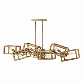 Ensemble 6 Light Brushed Bronze Ceiling Pendant Light sleek LED ceiling lamp