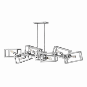 Ensemble 6 Light Polished Nickel Ceiling Pendant Light sleek LED ceiling lamp
