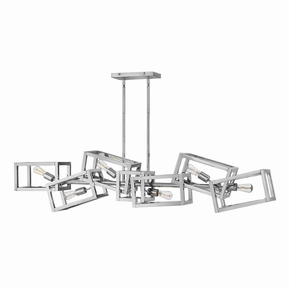 Ensemble 6 Light Polished Nickel Ceiling Pendant Light sleek LED ceiling lamp