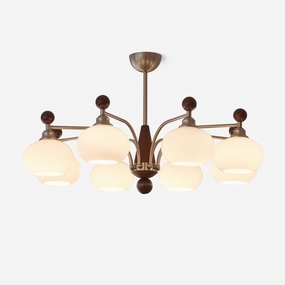 Ethereal Orbit Chandelier minimalist reading light