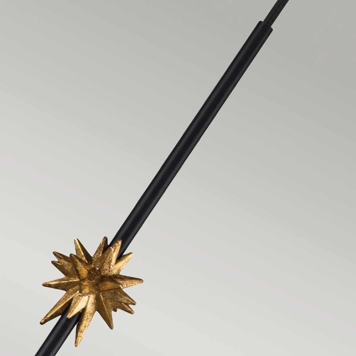 Etoile Matte Black and Gold Leaf Medium Ceiling Pendant Light