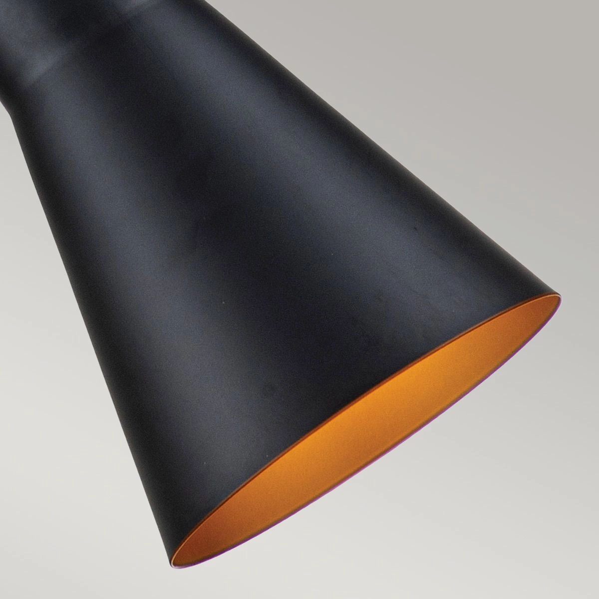 Etoile Matte Black and Gold Leaf Medium Ceiling Pendant Light