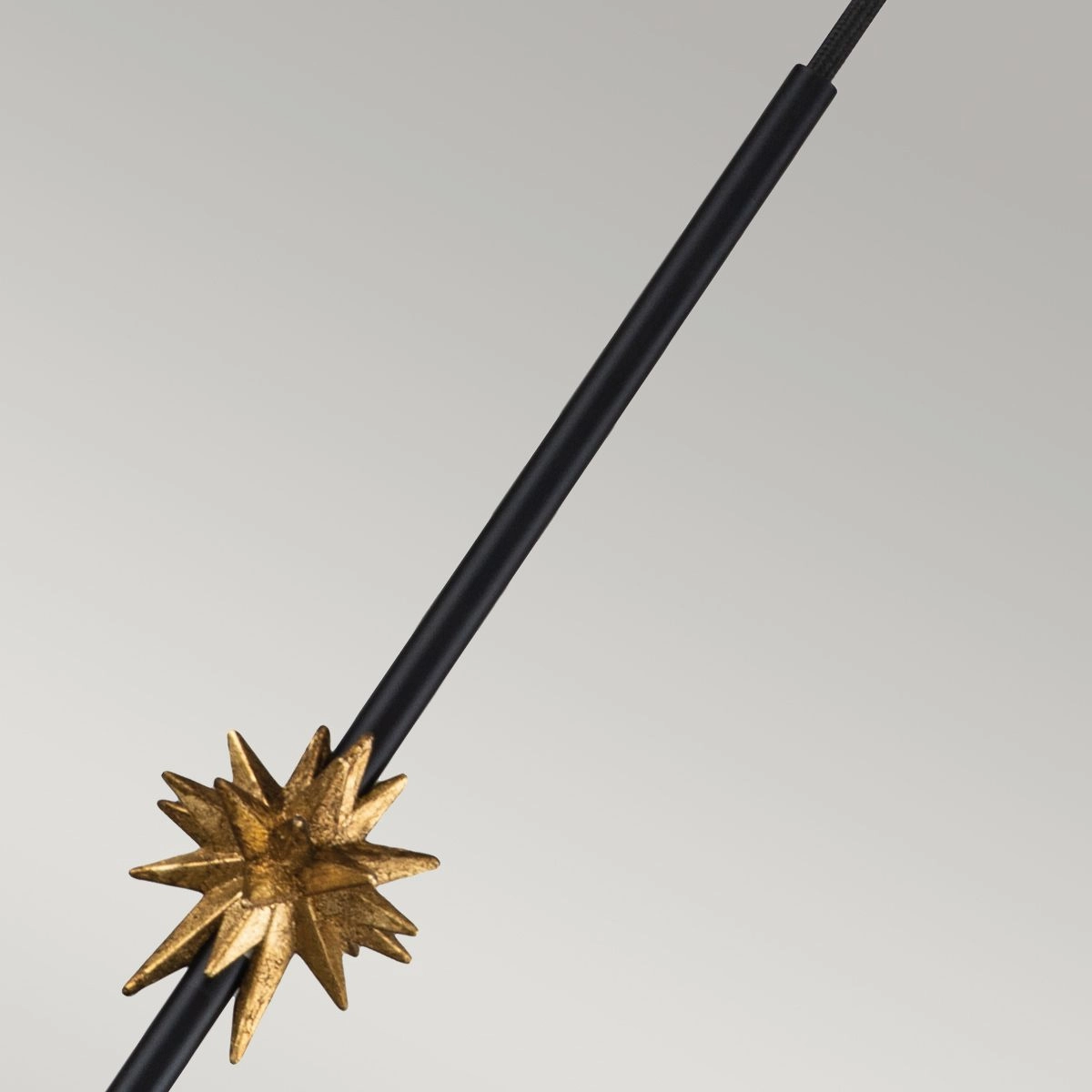 Etoile Matte Black and Gold Leaf Medium Ceiling Pendant Light